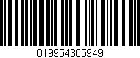 Código de barras (EAN, GTIN, SKU, ISBN): '019954305949'