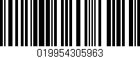 Código de barras (EAN, GTIN, SKU, ISBN): '019954305963'