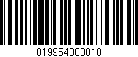 Código de barras (EAN, GTIN, SKU, ISBN): '019954308810'