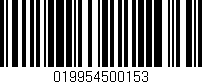 Código de barras (EAN, GTIN, SKU, ISBN): '019954500153'