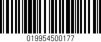 Código de barras (EAN, GTIN, SKU, ISBN): '019954500177'