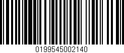 Código de barras (EAN, GTIN, SKU, ISBN): '0199545002140'
