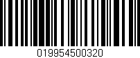 Código de barras (EAN, GTIN, SKU, ISBN): '019954500320'