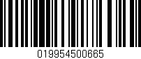 Código de barras (EAN, GTIN, SKU, ISBN): '019954500665'