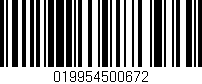 Código de barras (EAN, GTIN, SKU, ISBN): '019954500672'