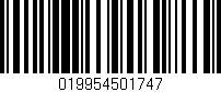 Código de barras (EAN, GTIN, SKU, ISBN): '019954501747'