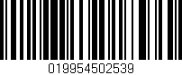 Código de barras (EAN, GTIN, SKU, ISBN): '019954502539'