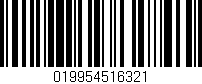 Código de barras (EAN, GTIN, SKU, ISBN): '019954516321'