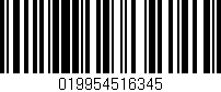 Código de barras (EAN, GTIN, SKU, ISBN): '019954516345'