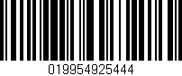 Código de barras (EAN, GTIN, SKU, ISBN): '019954925444'