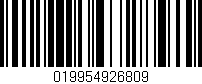 Código de barras (EAN, GTIN, SKU, ISBN): '019954926809'
