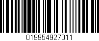 Código de barras (EAN, GTIN, SKU, ISBN): '019954927011'