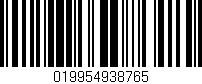 Código de barras (EAN, GTIN, SKU, ISBN): '019954938765'