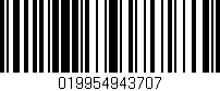 Código de barras (EAN, GTIN, SKU, ISBN): '019954943707'