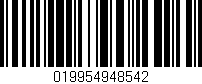 Código de barras (EAN, GTIN, SKU, ISBN): '019954948542'