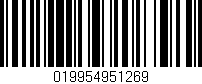 Código de barras (EAN, GTIN, SKU, ISBN): '019954951269'