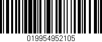 Código de barras (EAN, GTIN, SKU, ISBN): '019954952105'