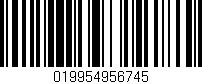 Código de barras (EAN, GTIN, SKU, ISBN): '019954956745'