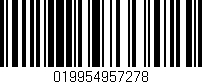 Código de barras (EAN, GTIN, SKU, ISBN): '019954957278'
