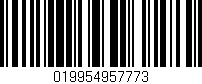 Código de barras (EAN, GTIN, SKU, ISBN): '019954957773'