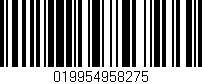 Código de barras (EAN, GTIN, SKU, ISBN): '019954958275'