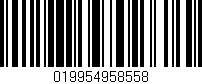 Código de barras (EAN, GTIN, SKU, ISBN): '019954958558'