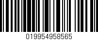 Código de barras (EAN, GTIN, SKU, ISBN): '019954958565'