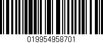 Código de barras (EAN, GTIN, SKU, ISBN): '019954958701'