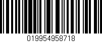 Código de barras (EAN, GTIN, SKU, ISBN): '019954958718'