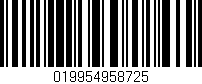 Código de barras (EAN, GTIN, SKU, ISBN): '019954958725'