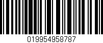 Código de barras (EAN, GTIN, SKU, ISBN): '019954958787'
