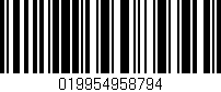 Código de barras (EAN, GTIN, SKU, ISBN): '019954958794'