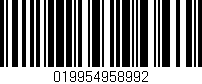 Código de barras (EAN, GTIN, SKU, ISBN): '019954958992'