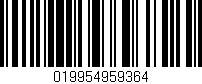 Código de barras (EAN, GTIN, SKU, ISBN): '019954959364'
