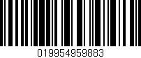 Código de barras (EAN, GTIN, SKU, ISBN): '019954959883'