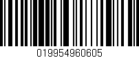 Código de barras (EAN, GTIN, SKU, ISBN): '019954960605'