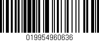 Código de barras (EAN, GTIN, SKU, ISBN): '019954960636'