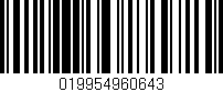 Código de barras (EAN, GTIN, SKU, ISBN): '019954960643'