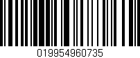 Código de barras (EAN, GTIN, SKU, ISBN): '019954960735'