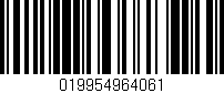 Código de barras (EAN, GTIN, SKU, ISBN): '019954964061'