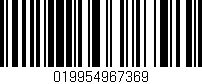 Código de barras (EAN, GTIN, SKU, ISBN): '019954967369'
