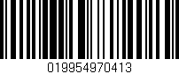 Código de barras (EAN, GTIN, SKU, ISBN): '019954970413'