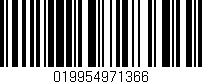 Código de barras (EAN, GTIN, SKU, ISBN): '019954971366'