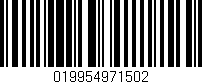 Código de barras (EAN, GTIN, SKU, ISBN): '019954971502'