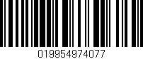 Código de barras (EAN, GTIN, SKU, ISBN): '019954974077'