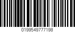 Código de barras (EAN, GTIN, SKU, ISBN): '0199549777198'