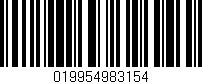 Código de barras (EAN, GTIN, SKU, ISBN): '019954983154'