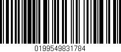 Código de barras (EAN, GTIN, SKU, ISBN): '0199549831784'