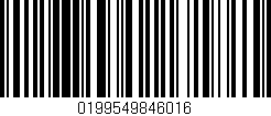 Código de barras (EAN, GTIN, SKU, ISBN): '0199549846016'