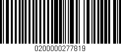 Código de barras (EAN, GTIN, SKU, ISBN): '0200000277819'